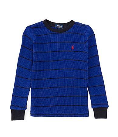 Polo Ralph Lauren Little Boys 2T-7 Long-Sleeve Striped Waffle-Knit T Product Image