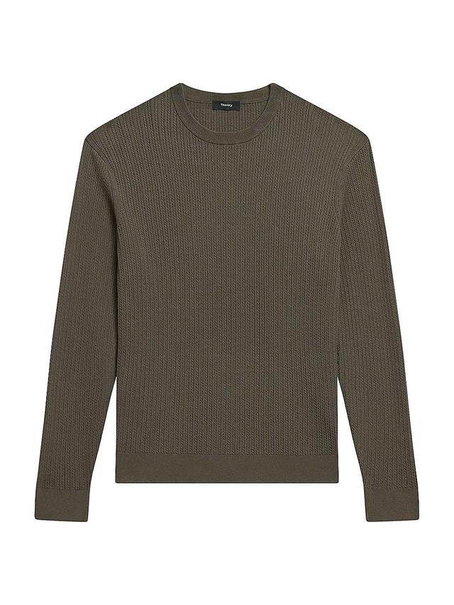 Mens Riland Cable-Knit Crewneck Sweater Product Image