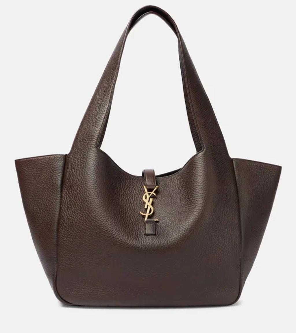 SAINT LAURENT Le 5 À 7 Bea Large Leather Shopper In Brown Product Image