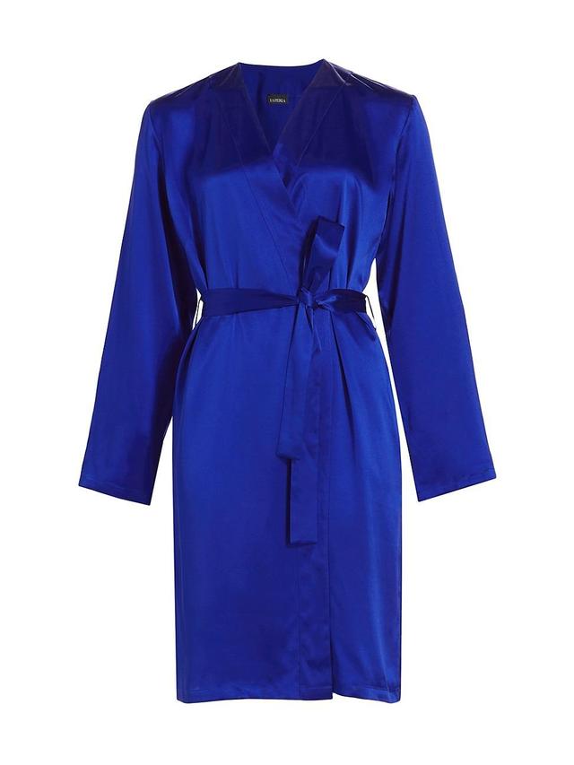 Womens Belted Knee-Length Silk Robe Product Image