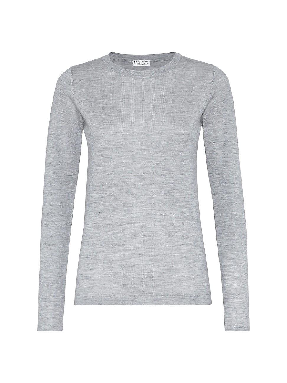 Womens Cashmere And Silk Lightweight Sweater Product Image