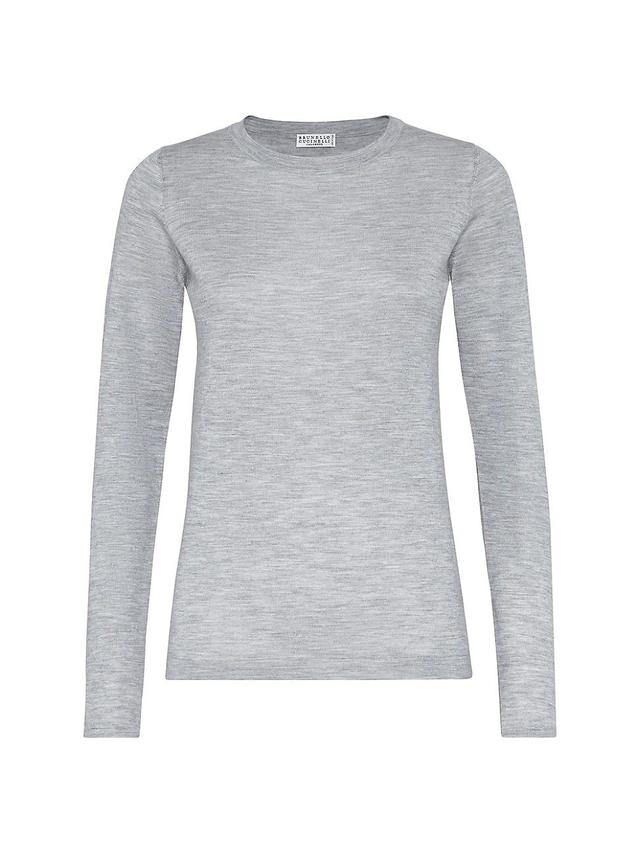 Womens Cashmere And Silk Lightweight Sweater Product Image