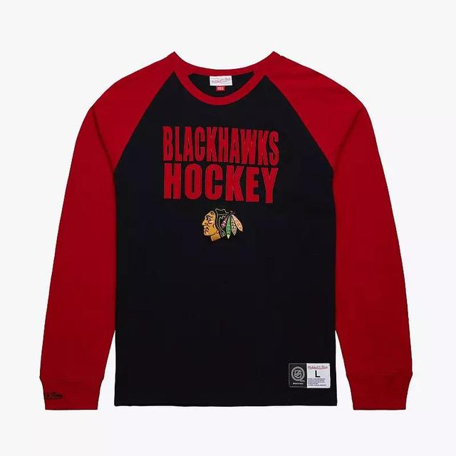 Mens Mitchell & Ness /Red Chicago hawks Legendary Slub Raglan Long Sleeve T-Shirt Product Image