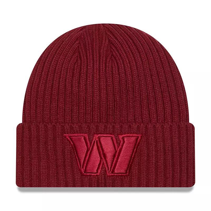 Mens New Era  Cardinal Washington Commanders Color Pack Cuffed Knit Hat Product Image