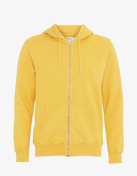 Classic Organic Zip Hood - Lemon Yellow Product Image