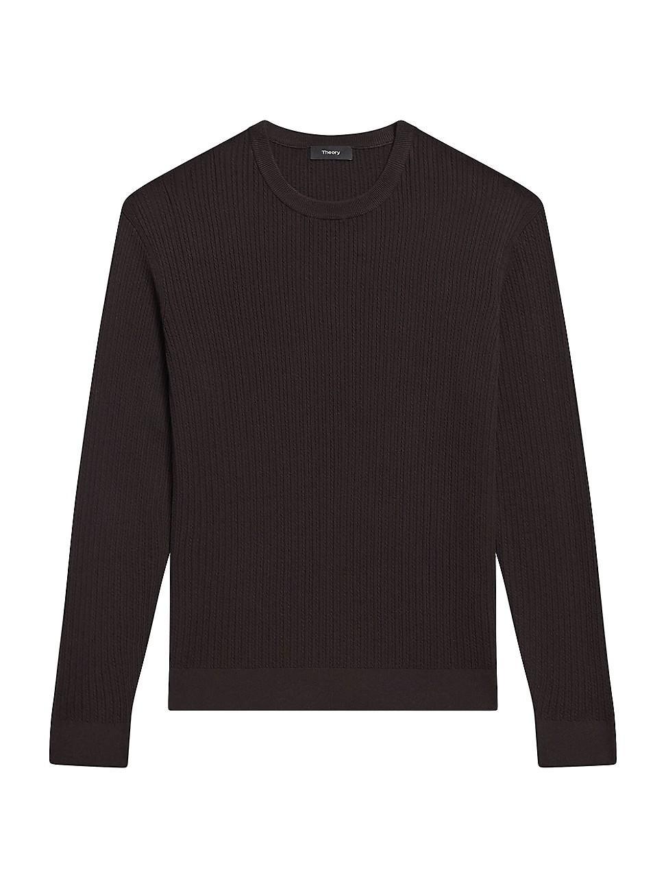 Mens Riland Cable-Knit Crewneck Sweater Product Image