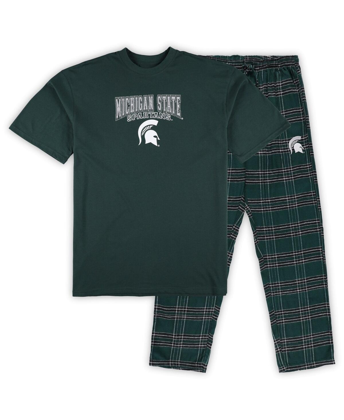 Mens Profile Michigan State Spartans Big & Tall 2-Pack T-Shirt & Flannel Pants Set Product Image