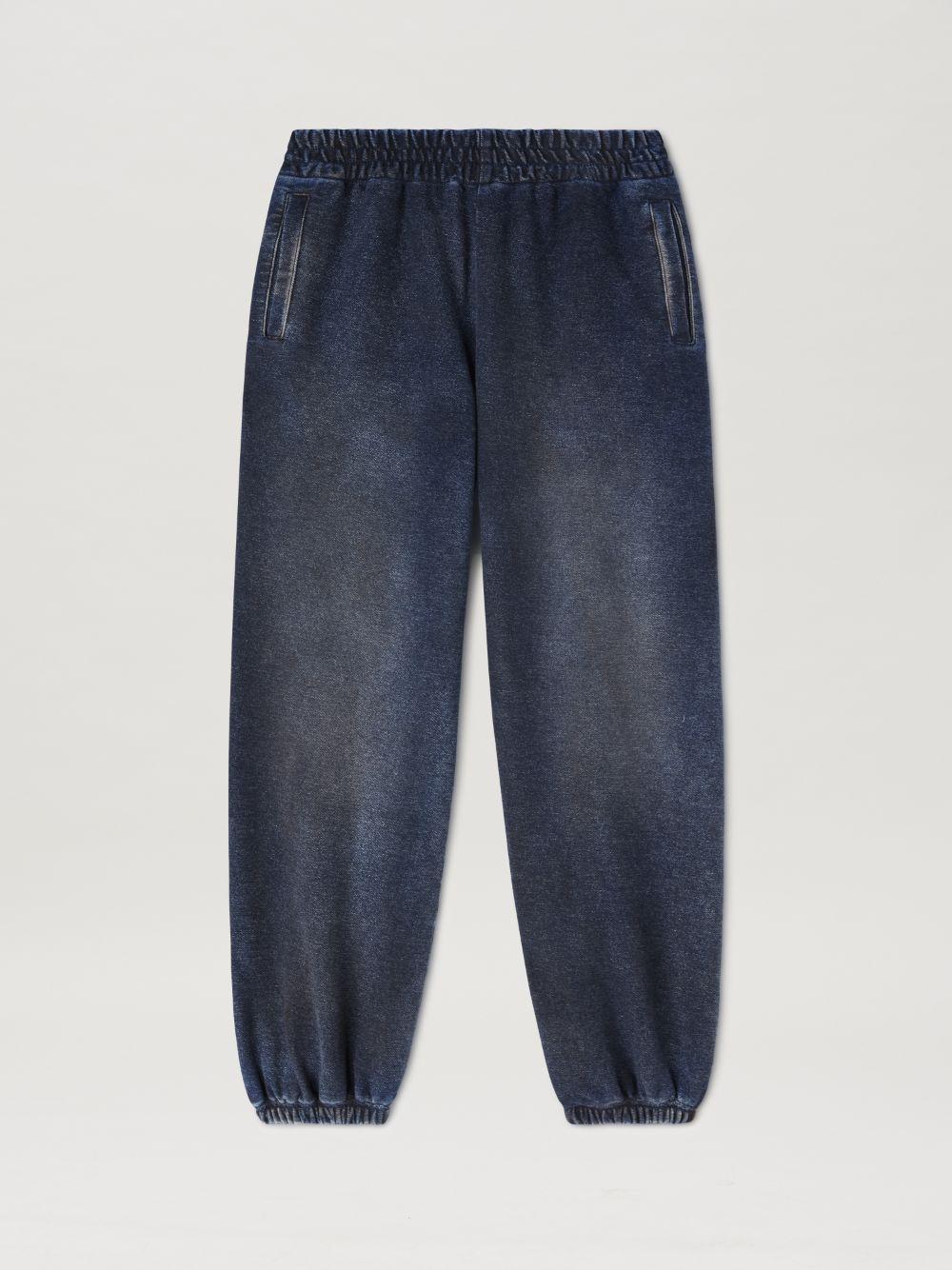 MONOGRAM SERIES WASHED SWEATPANTS in blue  - Palm Angels® Official  Product Image