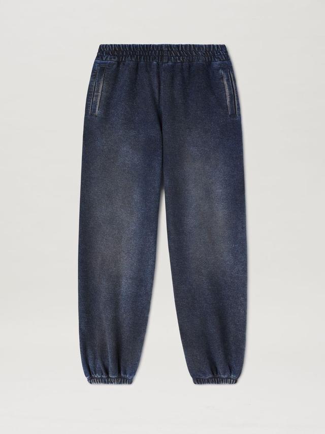 MONOGRAM SERIES WASHED SWEATPANTS in blue  - Palm Angels® Official  Product Image