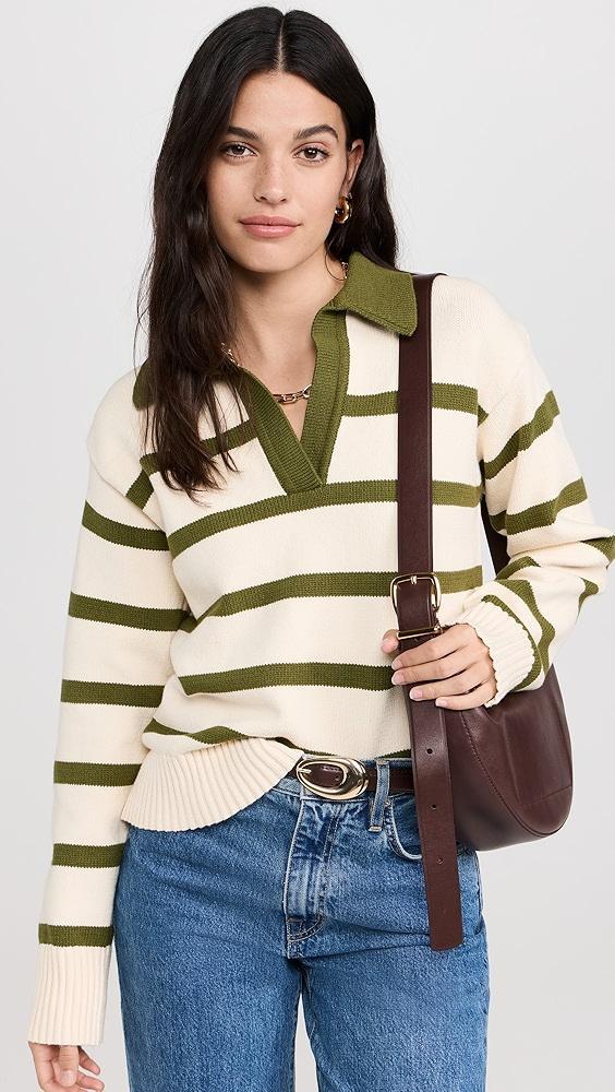 English Factory Striped Collared Sweater | Shopbop Product Image