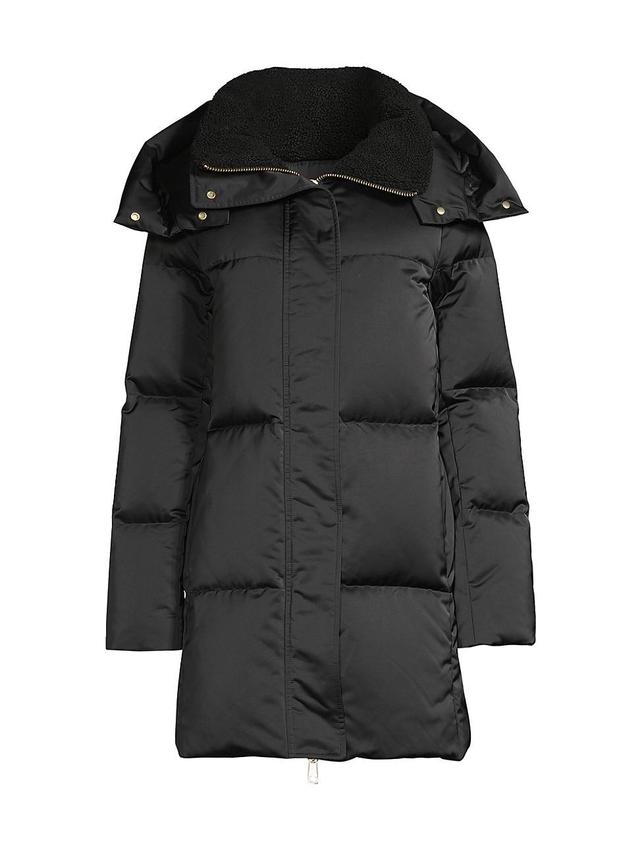Womens Noelle Faux-Shearling Puffer Jacket Product Image