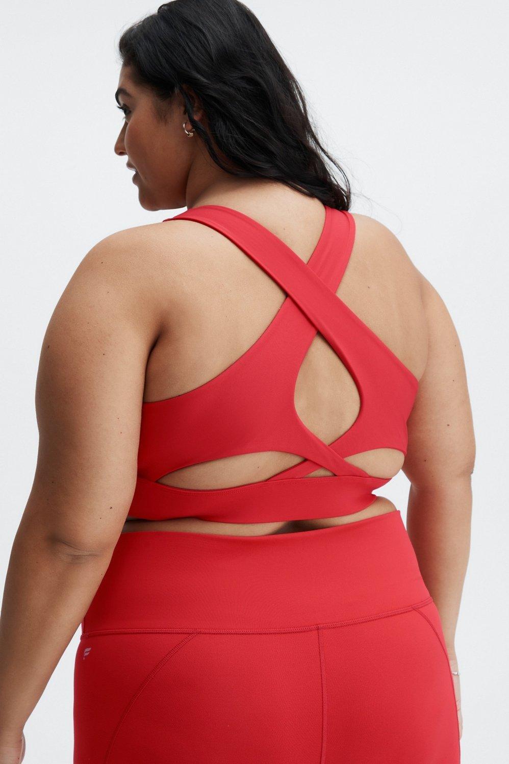 Fabletics No-Bounce Sports Bra Womens red plus Size 4X Product Image