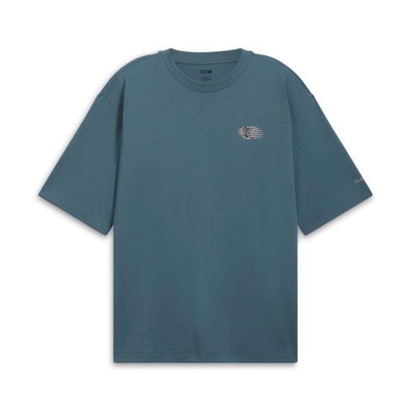 PUMA NYC Logo Men's T-Shirt in Grey Skies Product Image