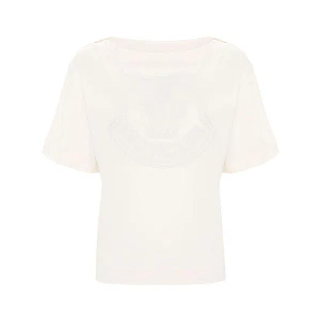 MONCLER Logo-appliqué T-shirt In Neutrals Product Image