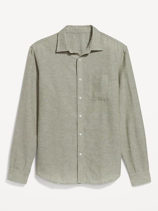 Classic Fit Everyday Linen-Blend Shirt Product Image