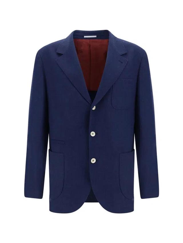 BRUNELLO CUCINELLI Blazer Jacket In Blu Colorato Product Image