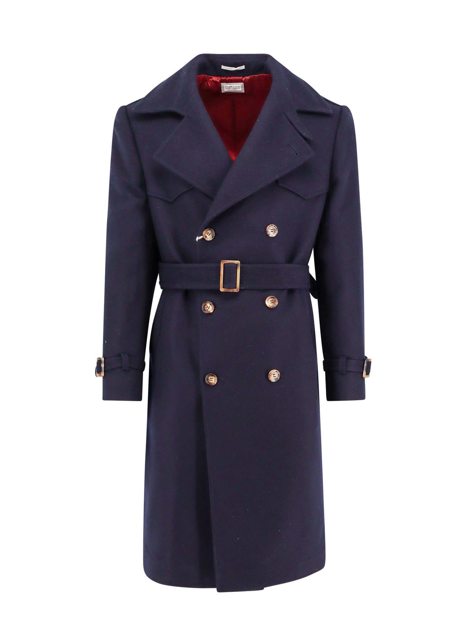 BRUNELLO CUCINELLI Coat In Blue Product Image