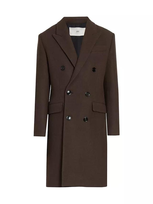 Mens Double-Breasted Wool Coat Product Image