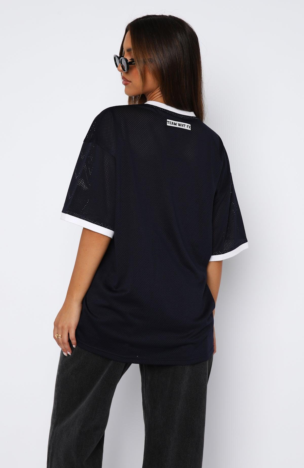 Hit A Home Run Oversized Jersey Navy Product Image