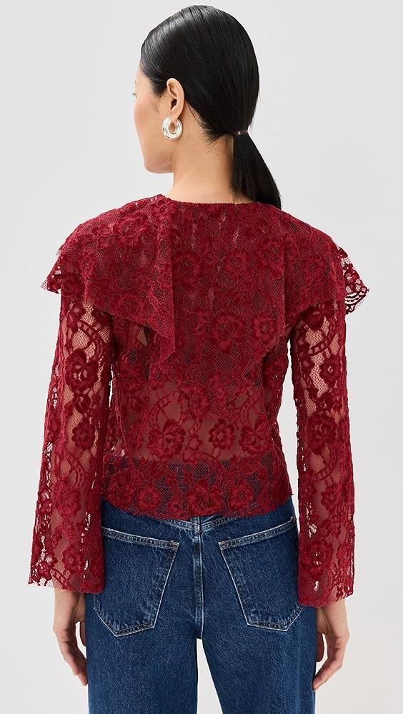 Alohas Tolpa Lace Wine Blouse | Shopbop Product Image