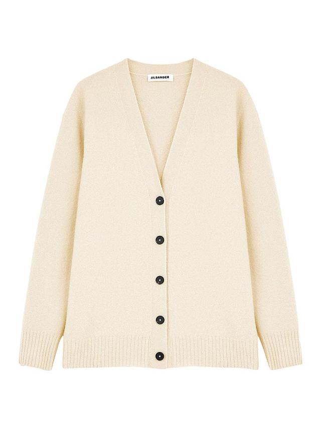 Womens Boiled Wool Cardigan Product Image