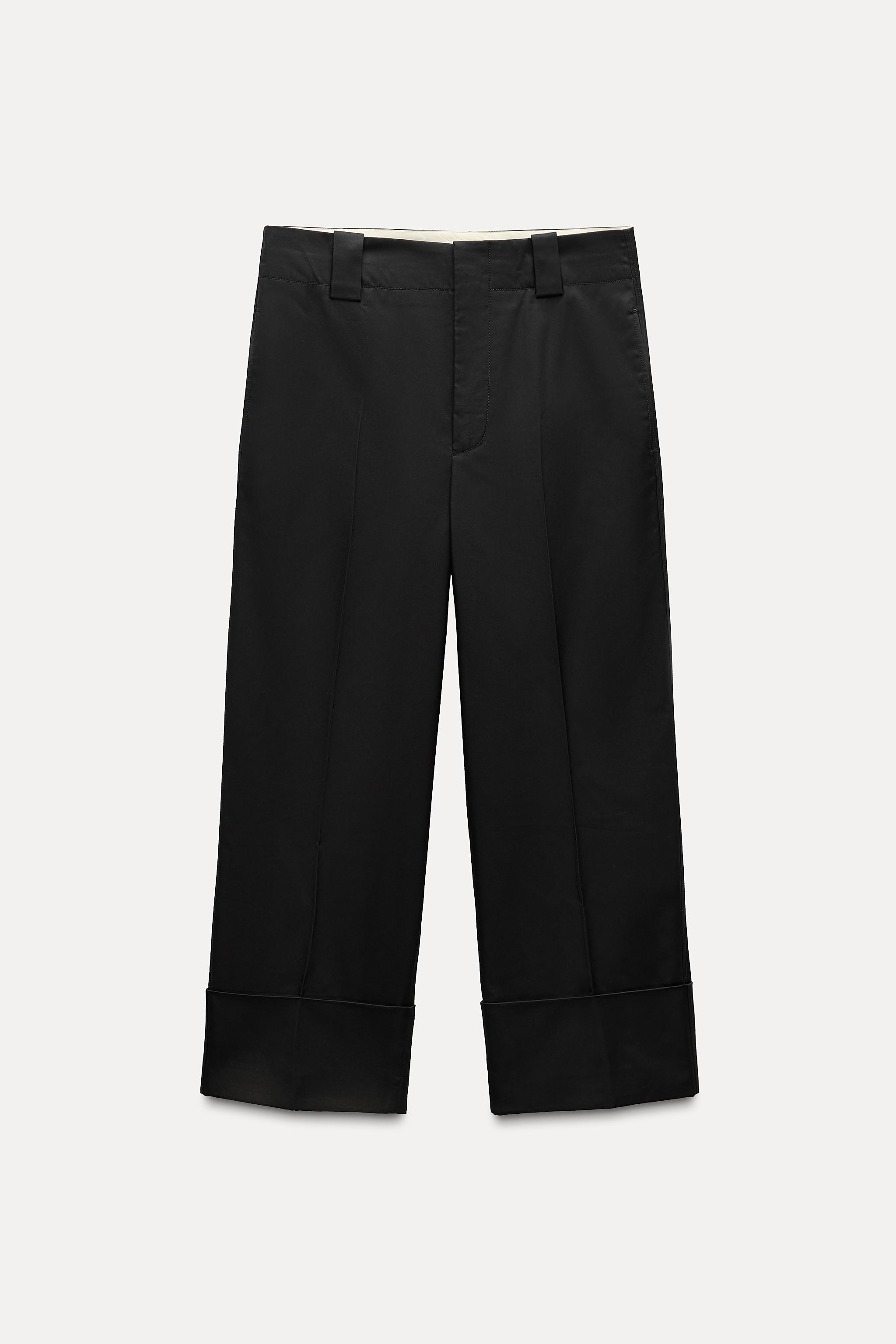 TURNED-UP CUFF CHINO PANTS ZW COLLECTION Product Image