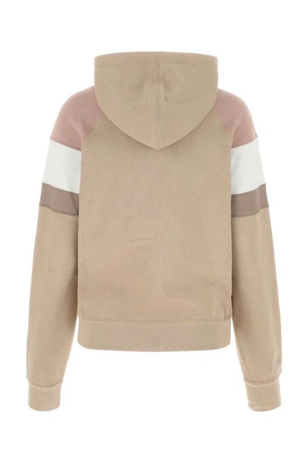 Beige Cotton Sweatshirt In Brown Product Image