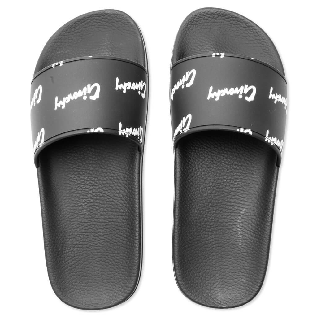 All Over Print Flat Sandals - Black/White Male Product Image