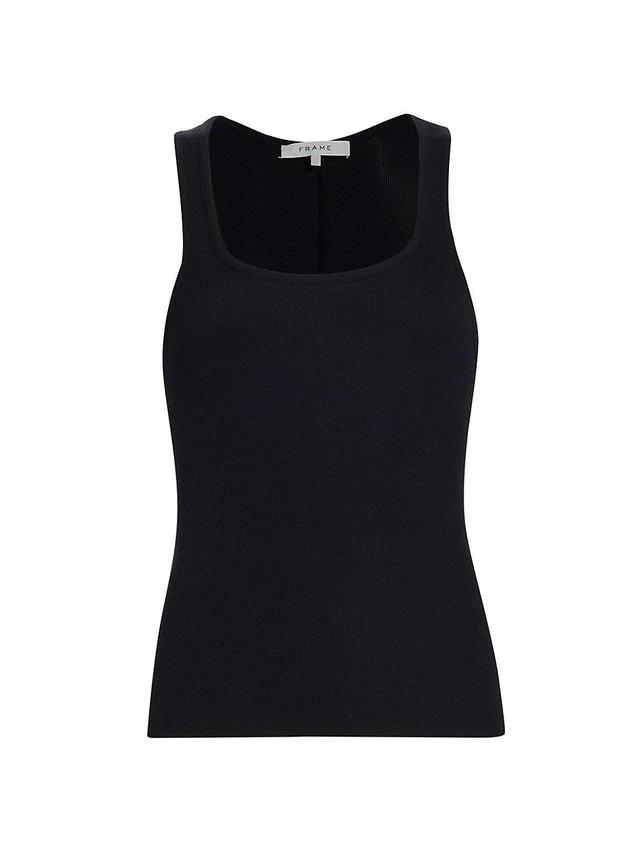 Womens Ribbed Fitted Tank Product Image