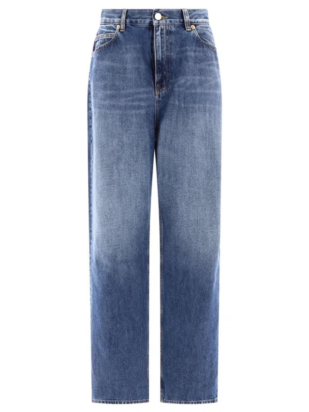 Medium Blue Denim Trousers Woman Denim 26 Product Image