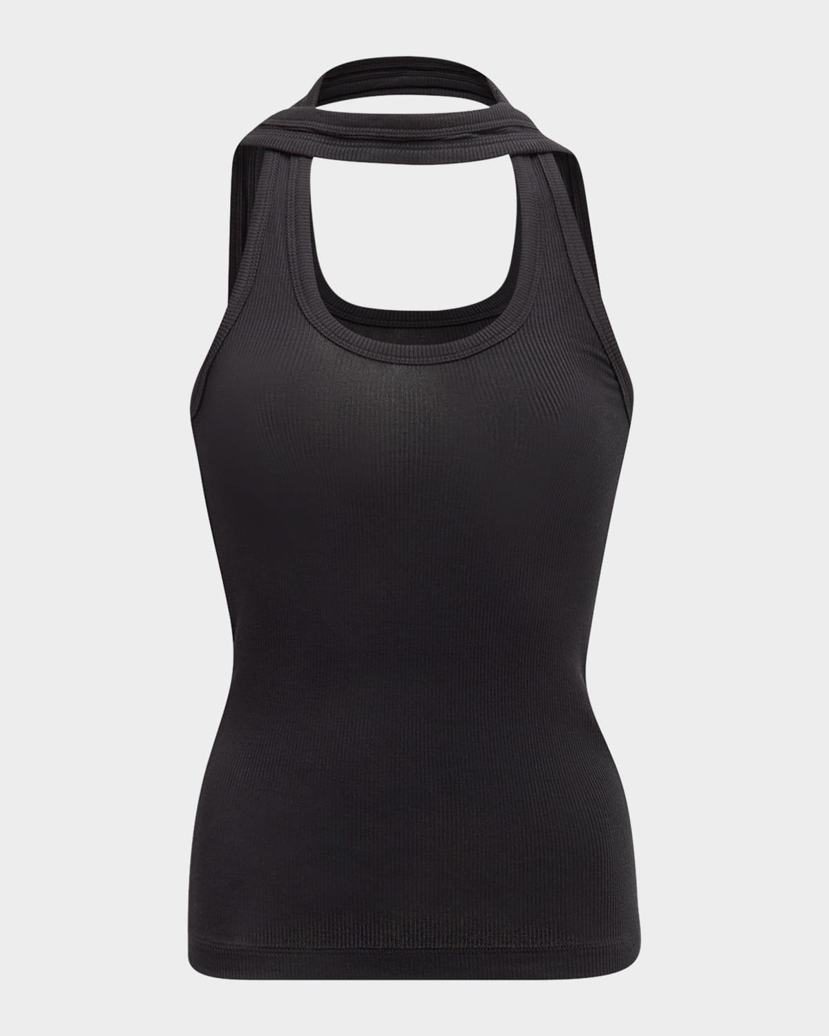 Cutout Ribbed Tank Top Product Image