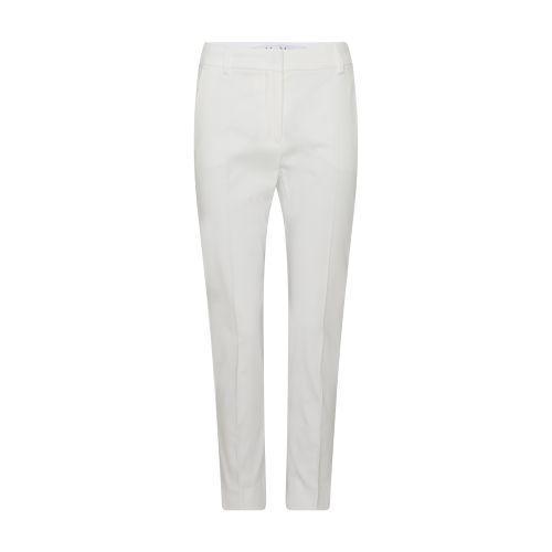 Cropped Slim Trousers In Bianco Product Image