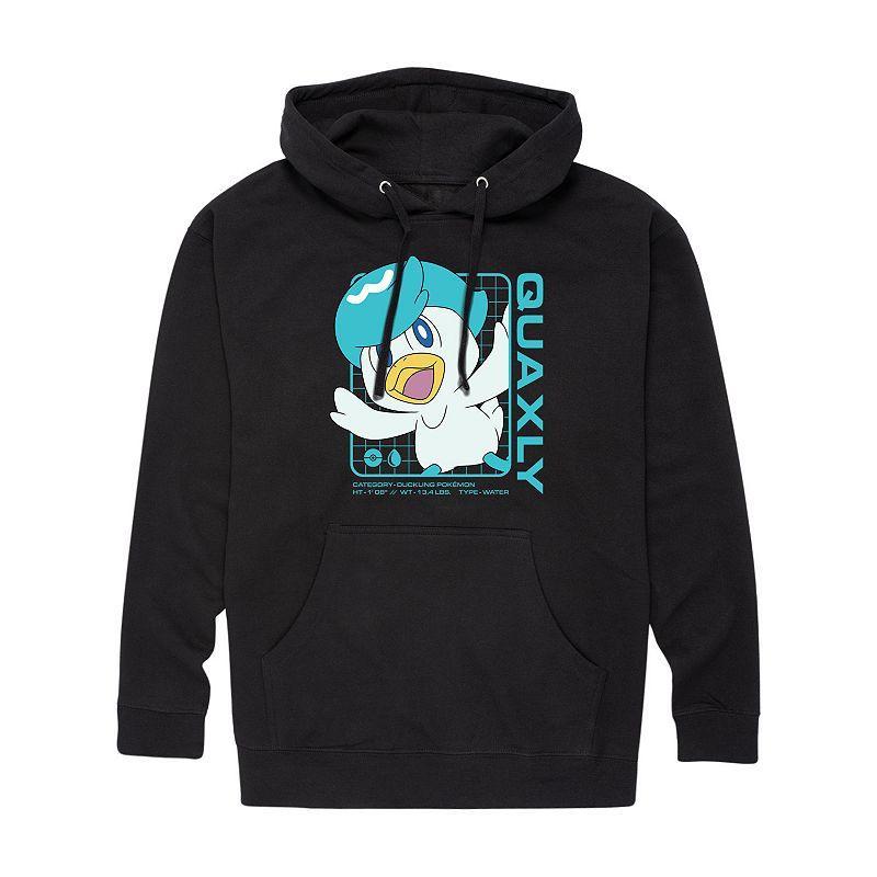 Mens Pokemon Quaxly Stats Graphic Hoodie Black Product Image