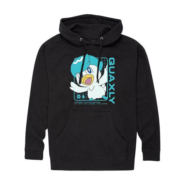 Mens Pokemon Quaxly Stats Graphic Hoodie Black Product Image