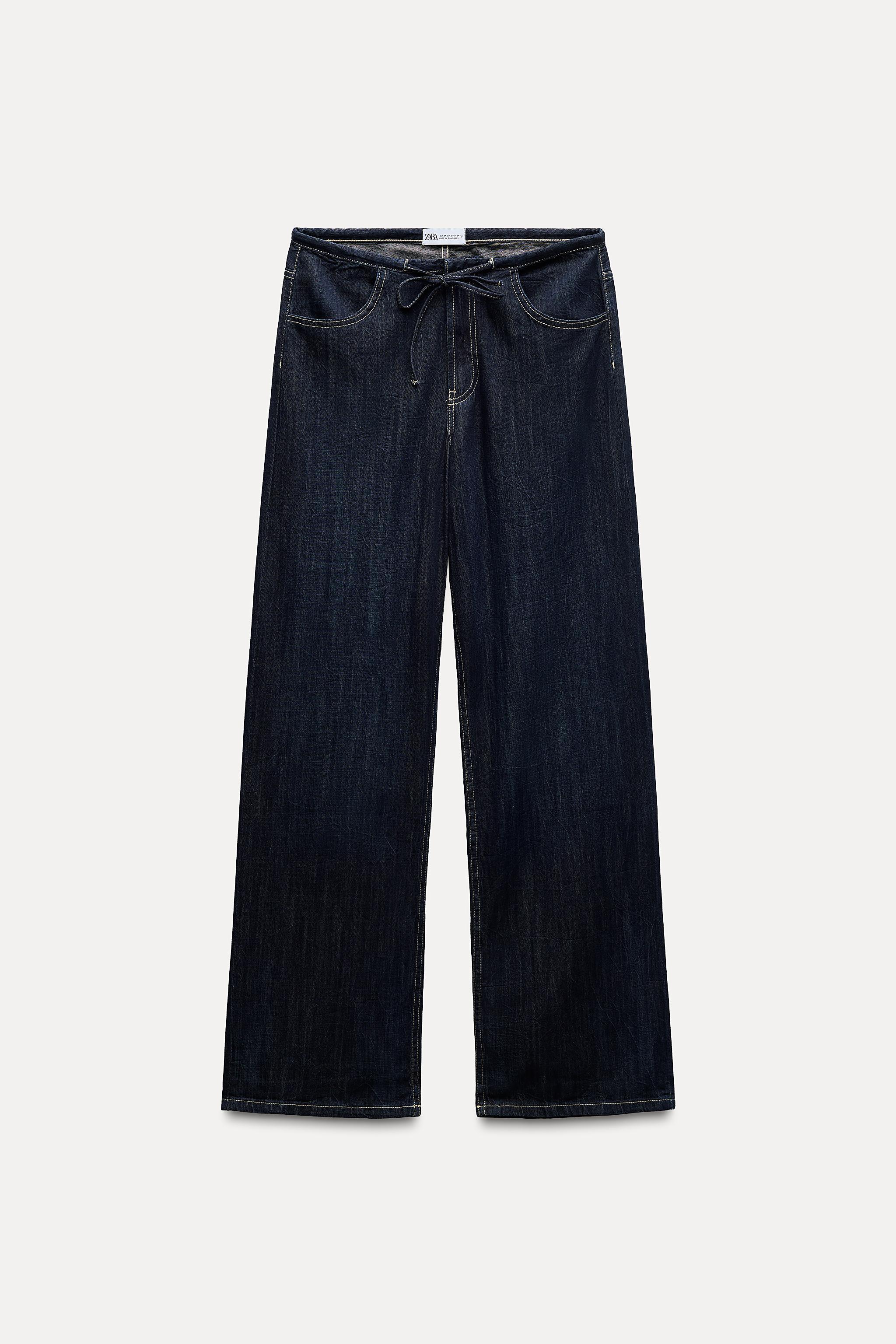 TRF DENIM TIED PANTS Product Image