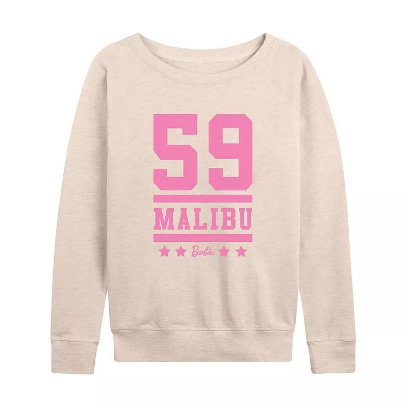 Womens Barbie 59 Malibu Graphic Lightweight French Terry Sweatshirt Grey Green Product Image