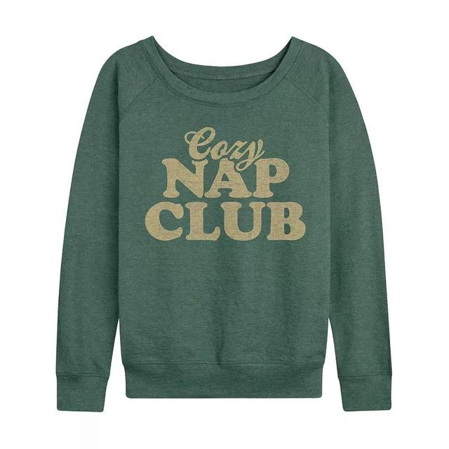 Plus Size Cozy Nap Club Lightweight French Terry Sweatshirt, Womens Grey Juniper Product Image