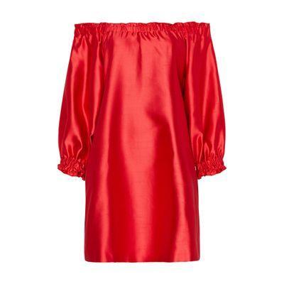 Lepre Off-shoulders Mini Dress In Red Product Image