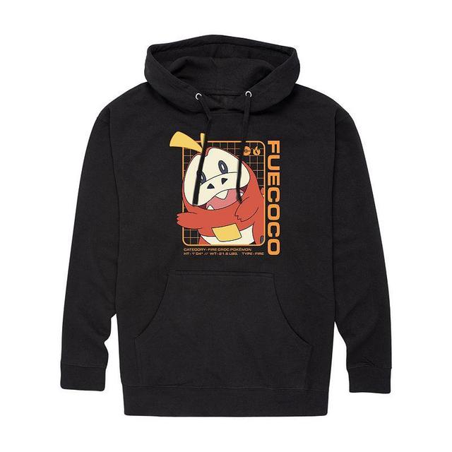 Mens Pokemon Fuecoco Stats Graphic Hoodie Blue Product Image