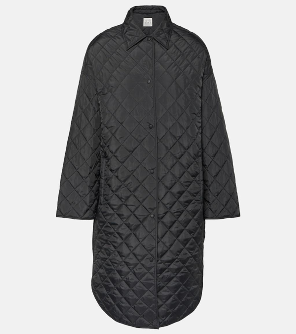 Black Quilted Coat Product Image