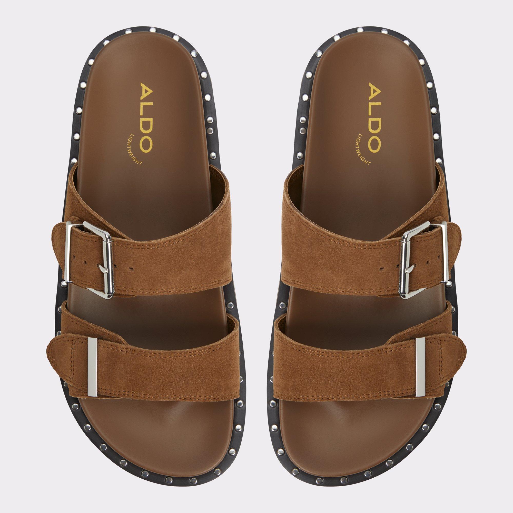 Elyna Light Brown Women's Footbed sandals | ALDO US Product Image