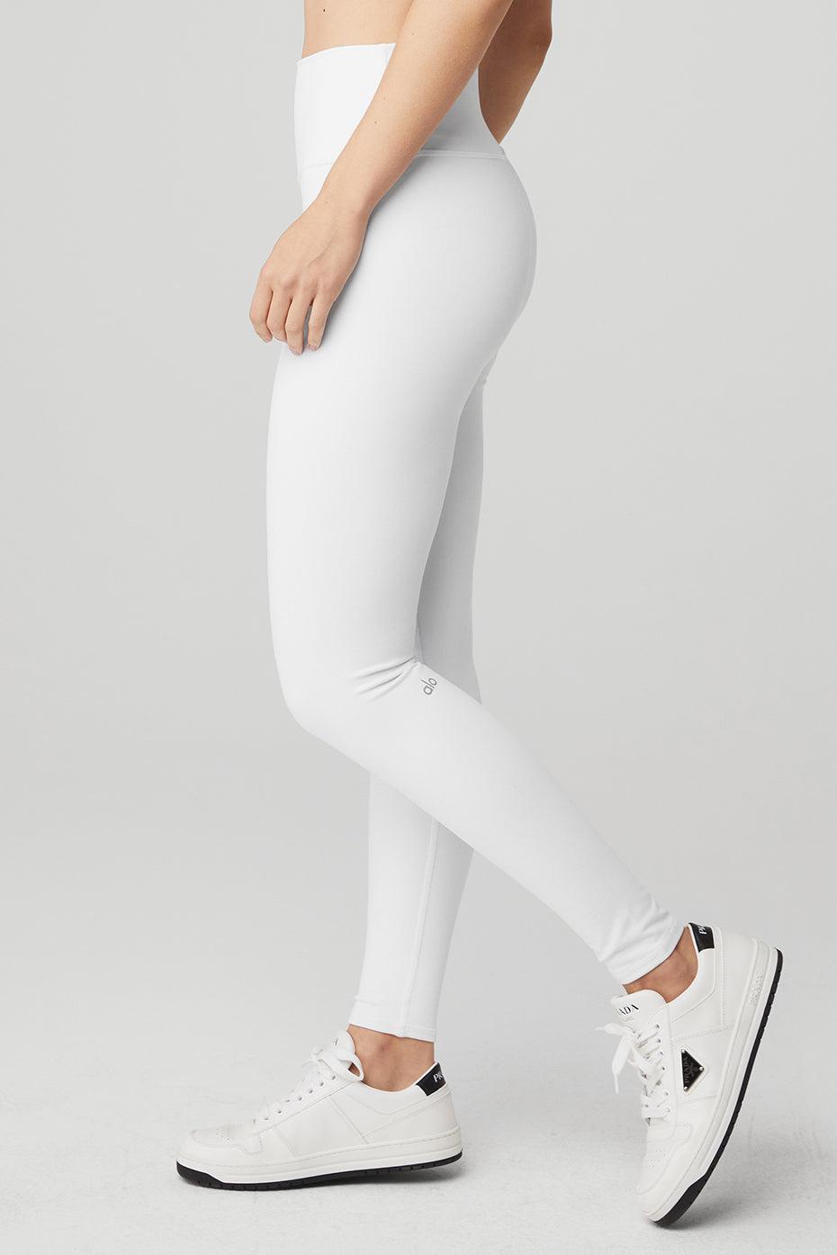 High-Waist Airbrush Legging - White Female Product Image