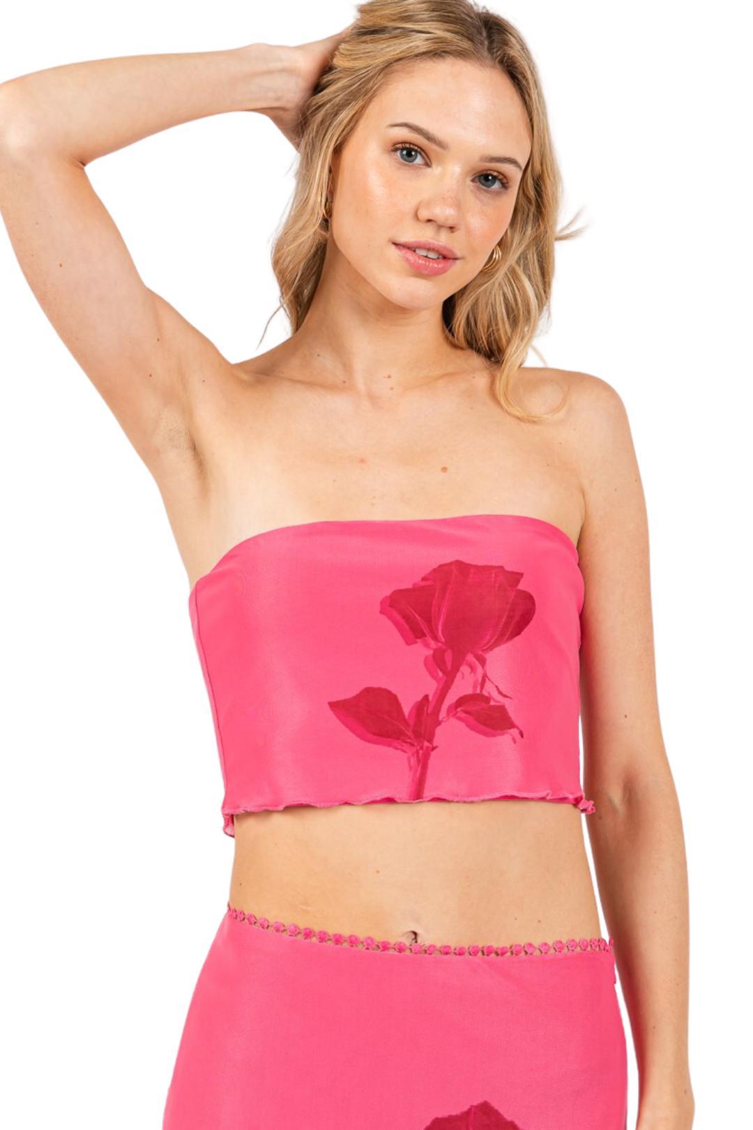 Mesh Floral Top Product Image