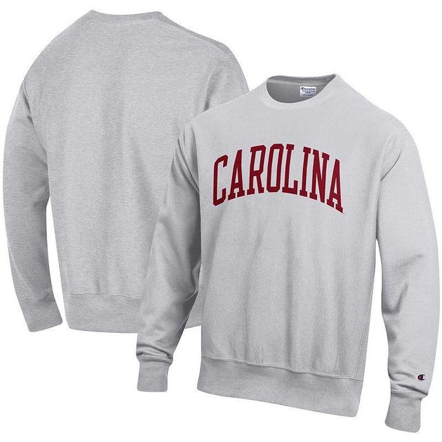 Mens Champion Heathered Gray South Carolina Gamecocks Arch Reverse Weave Pullover Sweatshirt Product Image