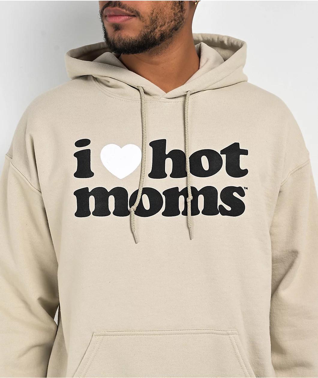 Danny Duncan I Heart Hot Moms Sand Hoodie Product Image