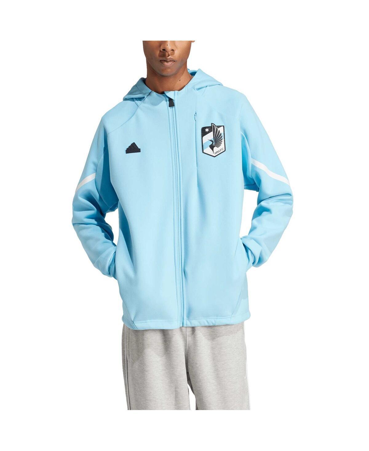 Mens adidas Light Blue Minnesota United FC 2024 Anthem Travel Full-Zip Jacket Product Image