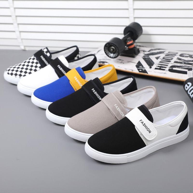 Adhesive Strap Canvas Sneakers Product Image