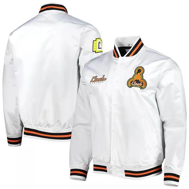 Mens Mitchell & Ness White San Jose Earthquakes City Full-Snap Satin Jacket Product Image