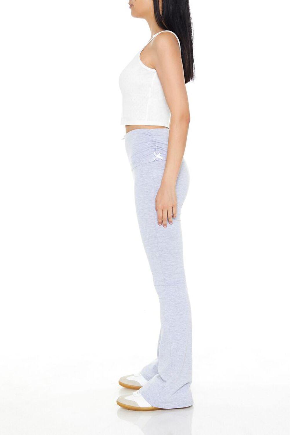 Ruched Flare Bow Leggings | Forever 21 Product Image