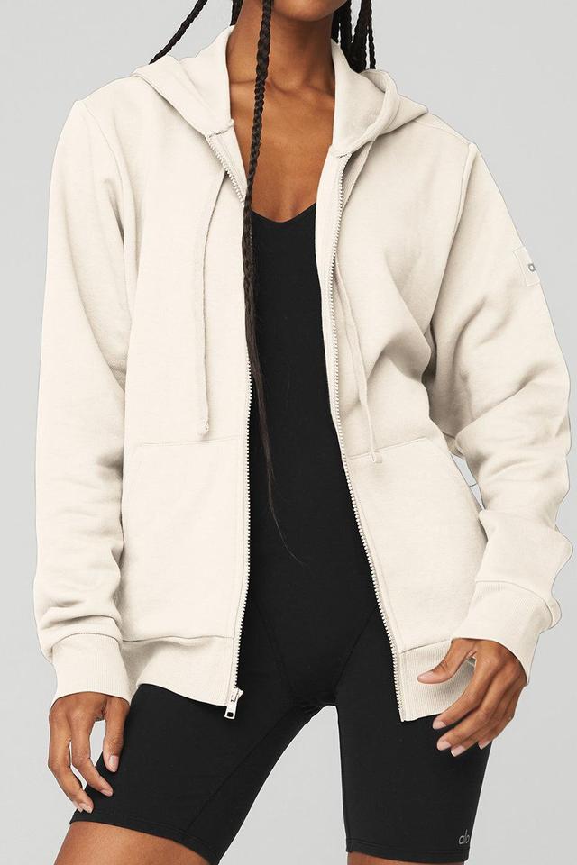 Everyday Full Zip Hoodie - Ivory Female Product Image